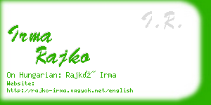 irma rajko business card